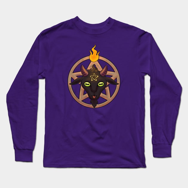 Baphomet Long Sleeve T-Shirt by cb-illustratie